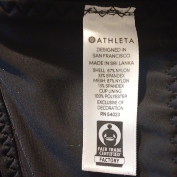 Athleta Gigi High Impact Sports Bra Padded Black SzS(32B) - Picture 10 of 13